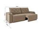 Imagem de Sofá Jaguar 2,90m Retrátil/Reclinável BipartidoSuede Capuccino - XFlex Sofas