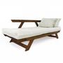 Imagem de Sofá Japão Futon Acquablock Branco Off Madeira Imbuia