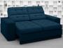 Imagem de Sofá Jobim 1,70m Assento Retrátil e Reclinável Velosuede Petróleo - NETSOFAS