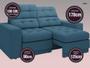 Imagem de Sofá Jobim 1,70m Assento Retrátil e Reclinável Velosuede Royal - NETSOFAS