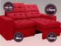 Imagem de Sofá Jobim 1,70m Assento Retrátil e Reclinável Velosuede Vermelho - NETSOFAS