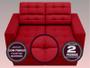 Imagem de Sofá Jobim 1,70m Assento Retrátil e Reclinável Velosuede Vermelho - NETSOFAS