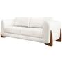 Imagem de Sofa Jolie 3 Lugares 220cm Pes Boomerang Linho Boucle 3300 Ezz