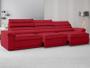 Imagem de Sofá Lincoln Assento Retrátil e Reclinável Velosuede Vermelho - NETSOFAS