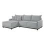 Imagem de Sofá Linho 3 Lugares 264cm com Chaise Lado Esquerdo Barra