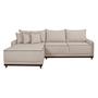 Imagem de Sofá Linho 3 Lugares 264cm com Chaise Lado Esquerdo e Kit Usb Barra