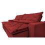 Imagem de Sofá Lisboa 3,12m Retrátil, Reclinável, Molas no Assento Tecido Suede Velusoft Vermelho Cama InBox