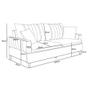 Imagem de Sofá Living 3 Lugares 200cm com Almofadas Veras D05 Bouclê Bege - Mpozenato