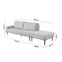 Imagem de Sofá Living 4 Lugares Arezzo Invertido 304cm com Kit Usb