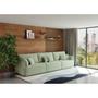 Imagem de Sofá Living Barcelona 3,55m em Linho Columbia Premium Verde Militar - Home Mobily