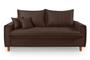 Imagem de Sofa Living com Bau Multiuso 3 Lugares Suede Pes em Madeira