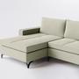 Imagem de Sofá Living com Chaise Esquerda Cama inBox Kiev 2,70m Linho Off-White