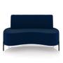 Imagem de Sofá Living Decorativo 2 Lugares 1,35M Katara Pés de Ferro Veludo Azul G33 - Gran Belo