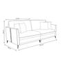 Imagem de Sofá Living Decorativo Zagreb 2 Lugares 182cm com Almofadas Pés de Ferro Veludo/PU Grafite/Cinza G33 - Gran Belo