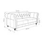 Imagem de Sofá Living Sala de Estar Stanford Chesterfield 2 Lugares 220cm Pés de Madeira Couro Bege Manchado G58 - Gran Belo