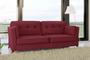 Imagem de Sofa Luxo 3 Lugares Lugano Fixo Veludo Vermelho 220cm