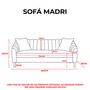 Imagem de Sofá Madri 180cm Suede Marrom - Lares Decor
