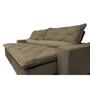 Imagem de Sofá Magnum 2,22m Retrátil Reclinável, Molas no Assento, Almofadas Lombar, Suede Castor Cama InBox