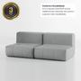 Imagem de Sofá Modular 1 lugar Poltrona  Sofá na Caixa em Boucle com 1 Módulo 86cm