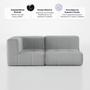 Imagem de Sofá Modular 1 lugar Poltrona  Sofá na Caixa em Boucle com 1 Módulo 86cm