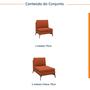 Imagem de Sofá Modular 2 Lugares com Chaise 150cm Calla Cabecasa Madeiramadeira
