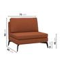 Imagem de Sofá Modular 2 Lugares com Chaise 150cm Calla Cabecasa Madeiramadeira