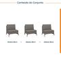 Imagem de Sofá Modular 3 Lugares 255cm Calla CabeCasa MadeiraMadeira