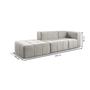 Imagem de Sofá Modular 3 Lugares Bouclé