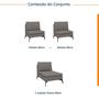 Imagem de Sofá Modular 3 Lugares com Chaise 255cm Calla Cabecasa Madeiramadeira