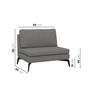 Imagem de Sofá Modular 3 Lugares com Chaise 255cm Calla Cabecasa Madeiramadeira