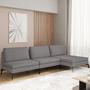 Imagem de Sofá Modular 3 Lugares com Chaise 255cm Calla Cabecasa Madeiramadeira