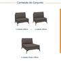 Imagem de Sofá Modular 3 Lugares com Chaise 300cm Calla CabeCasa MadeiraMadeira