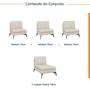 Imagem de Sofá Modular 4 Lugares com Chaise 300cm Calla Cabecasa Madeiramadeira