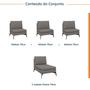 Imagem de Sofá Modular 4 Lugares com Chaise 300cm Calla Cabecasa Madeiramadeira