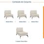 Imagem de Sofá Modular 4 Lugares com Chaise 340cm Calla Cabecasa Madeiramadeira
