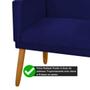 Imagem de Sofá Namoradeira 2 Lugares Recepção Clínica Escritório Suede Azul Marinho