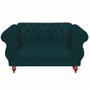 Imagem de Sofá Namoradeira Poltrona 02 Lugar 1,80 cm Decorativa Chesterfield Botões Capitone P/ Sala Recepção