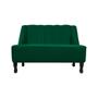 Imagem de Sofá Namoradeira Poltrona Decorativa 2 Lugares Teles Suede Verde Militar