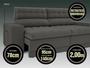 Imagem de Sofá Omega 2,00m Assento Retrátil e Reclinável Velosuede Cinza - NETSOFAS