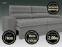Imagem de Sofá Omega 2,00m Assento Retrátil e Reclinável Velosuede Grafite - NETSOFAS
