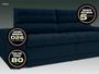 Imagem de Sofá Omega 2,00m Assento Retrátil e Reclinável Velosuede Petróleo - NETSOFAS