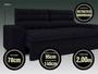 Imagem de Sofá Omega 2,00m Assento Retrátil e Reclinável Velosuede Preto - NETSOFAS