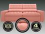 Imagem de Sofá Omega 2,00m Assento Retrátil e Reclinável Velosuede Rose - NETSOFAS