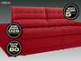 Imagem de Sofá Omega 2,00m Assento Retrátil e Reclinável Velosuede Vermelho - NETSOFAS