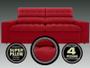 Imagem de Sofá Omega 2,00m Assento Retrátil e Reclinável Velosuede Vermelho - NETSOFAS