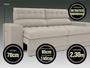 Imagem de Sofá Omega 2,30m Assento Retrátil e Reclinável Velosuede Areia - NETSOFAS