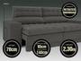 Imagem de Sofá Omega 2,30m Assento Retrátil e Reclinável Velosuede Cinza - NETSOFAS