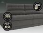 Imagem de Sofá Omega 2,30m Assento Retrátil e Reclinável Velosuede Cinza - NETSOFAS