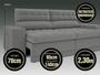 Imagem de Sofá Omega 2,30m Assento Retrátil e Reclinável Velosuede Grafite - NETSOFAS