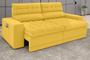 Imagem de Sofá Omega 2,50m Assento Retrátil e Reclinável Velosuede Canário - NETSOFAS